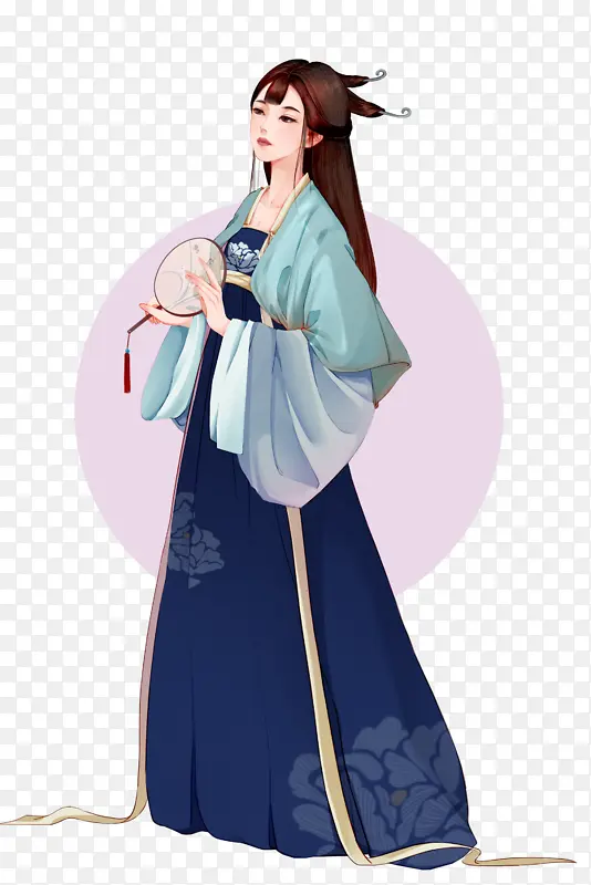 汉服封面墨色古典美女人物