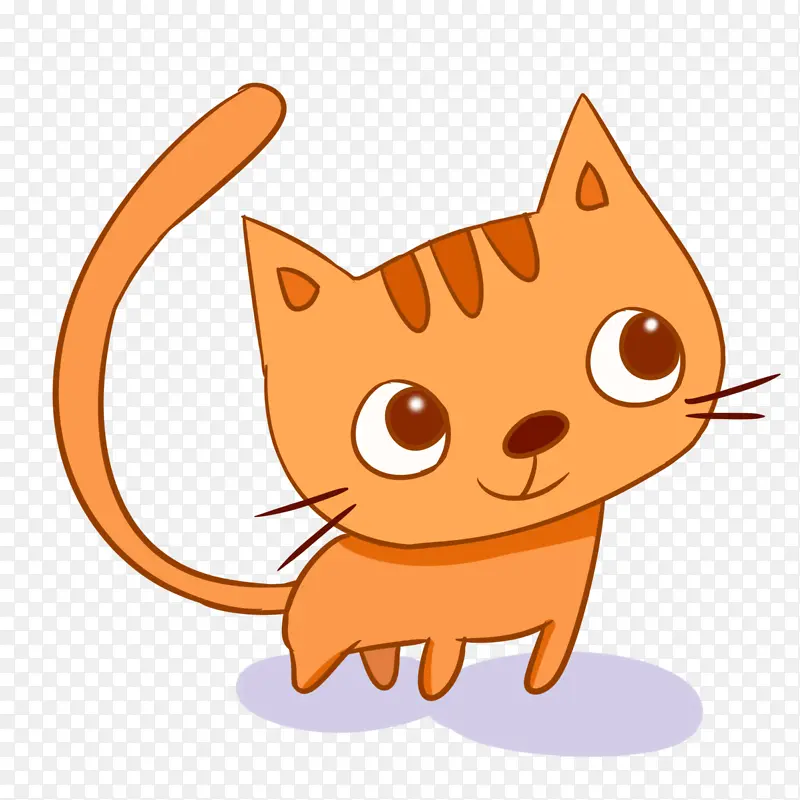 卡通可爱小红猫
