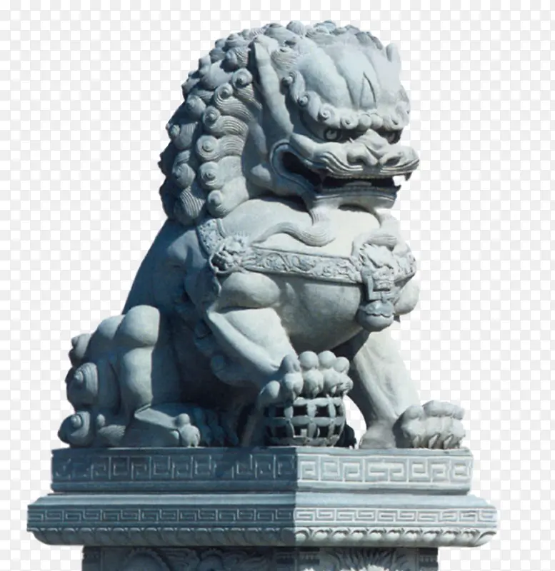 石狮子，大门石狮