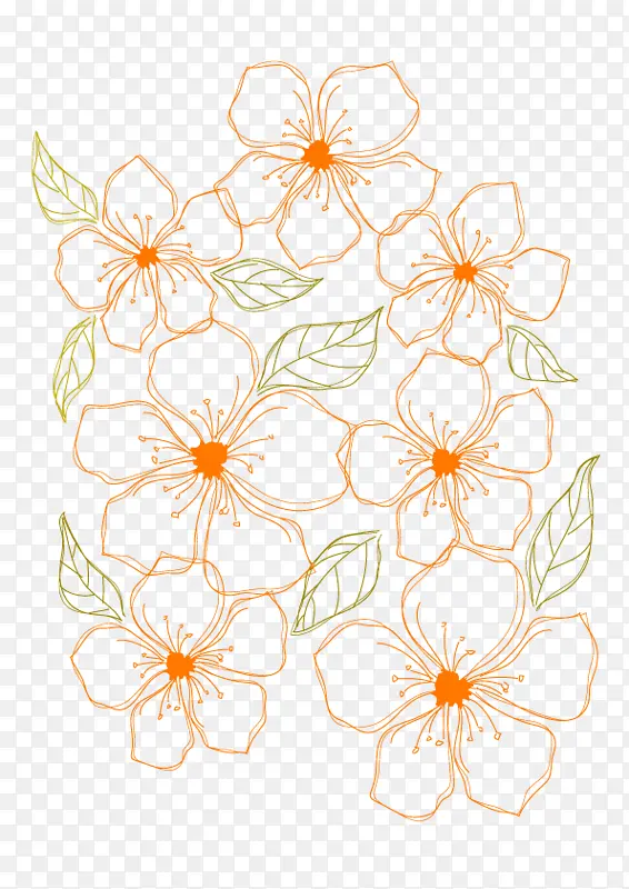 花朵装饰元素矢量元素