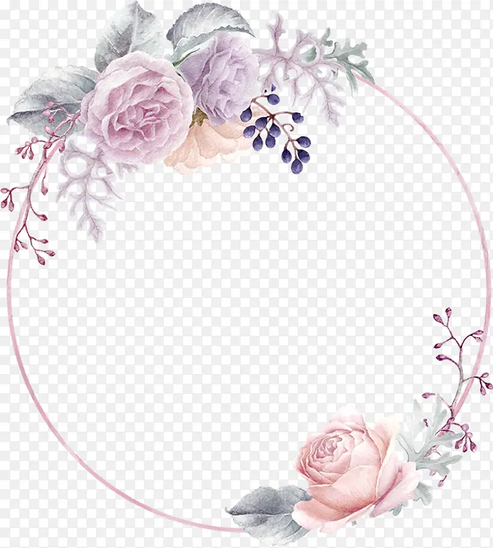 手绘花圈花边