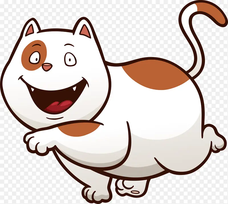 一只跳起的猫咪