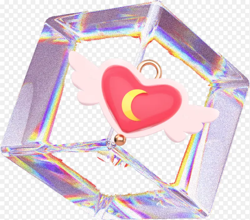 酸性设计立体爱心素材
