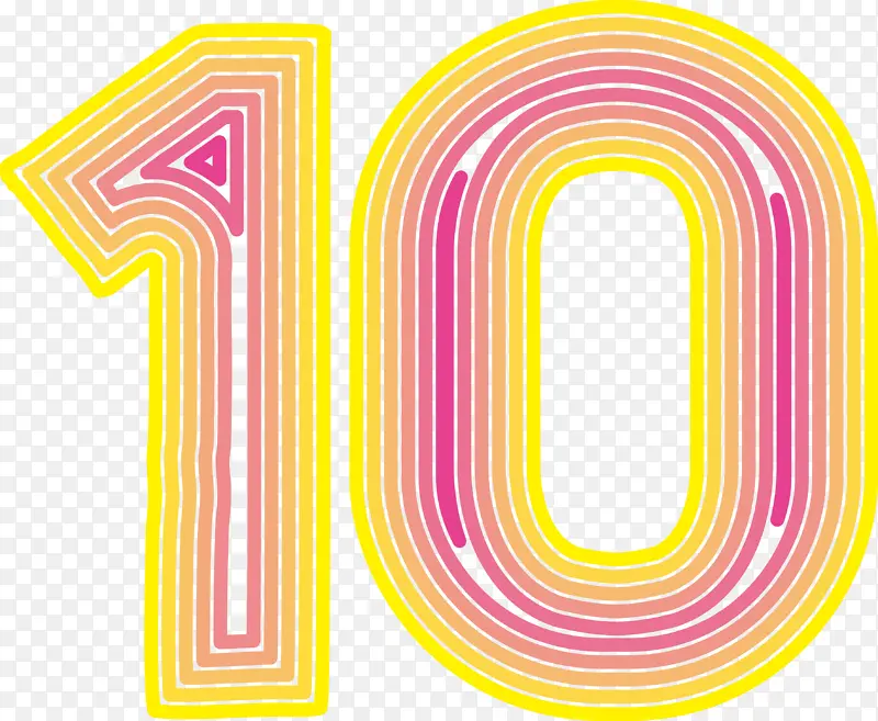 10线条发光效果艺术字