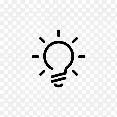 电灯泡icon线性小图标PNG下载