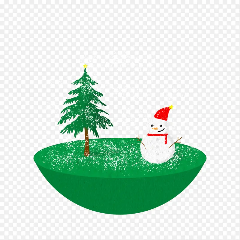免扣圣诞节小雪人水晶球