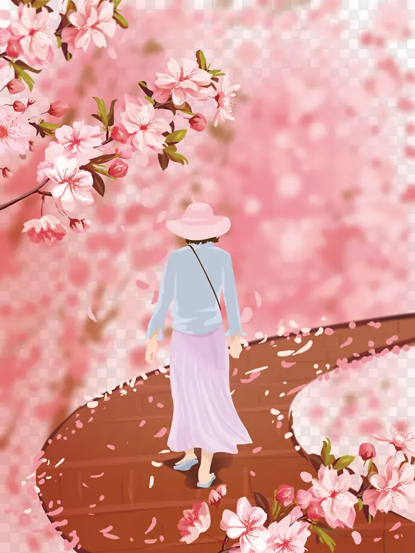 浪漫樱花季游园踏春