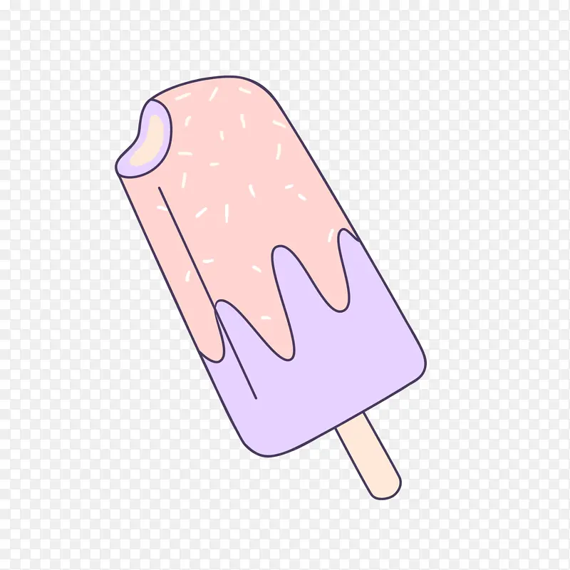 插画手绘甜美风冰棒雪糕