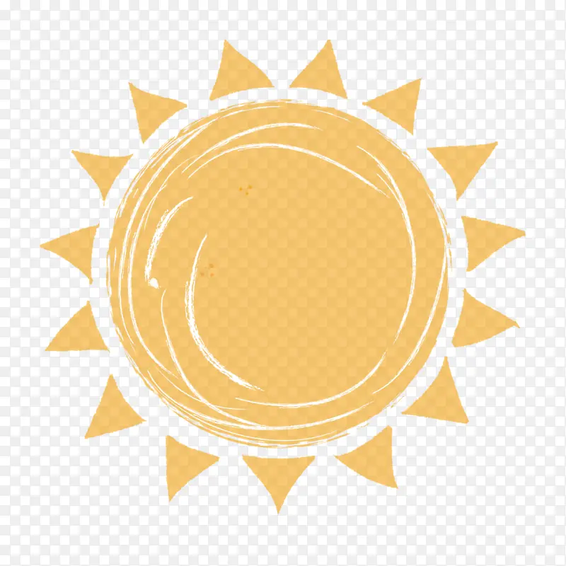 可爱卡通手绘太阳素材png