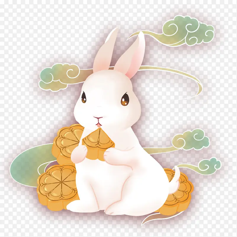 中秋节免扣玉兔素材