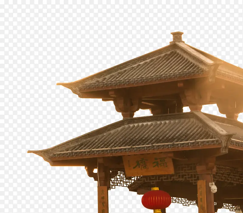 古风木制凉亭透明素材