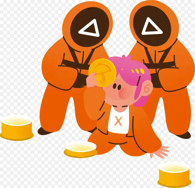 鱿鱼游戏扣糖饼