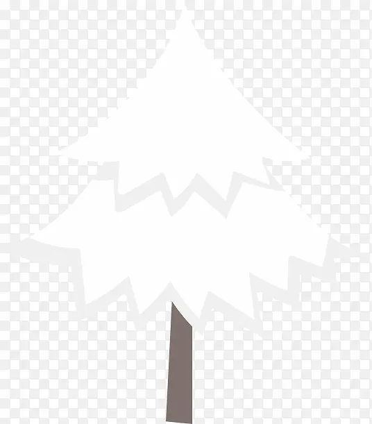 矢量白雪覆盖的雪松