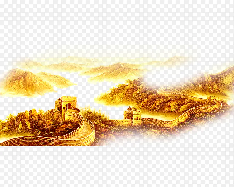 万里长城山水画