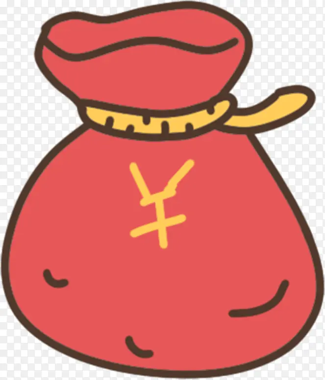 钱袋卡通版手绘