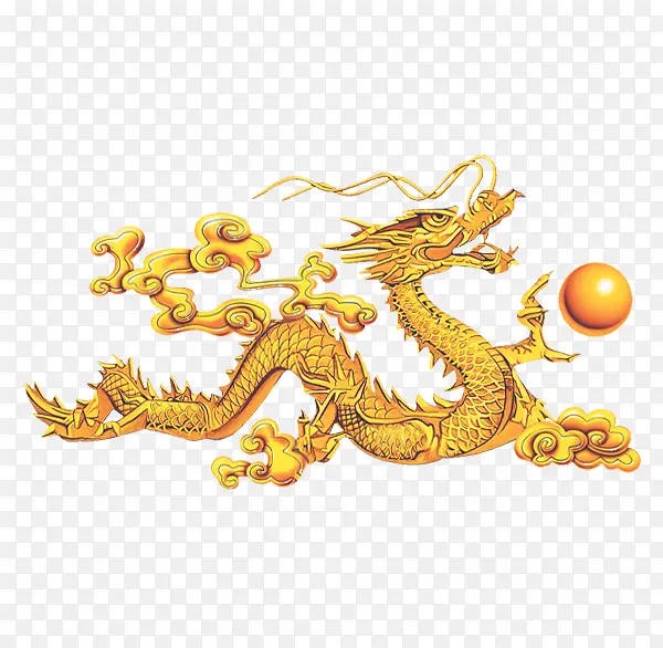 一条金色的龙之一PNG图片素材下载_图片编号11165078-PNG素材网