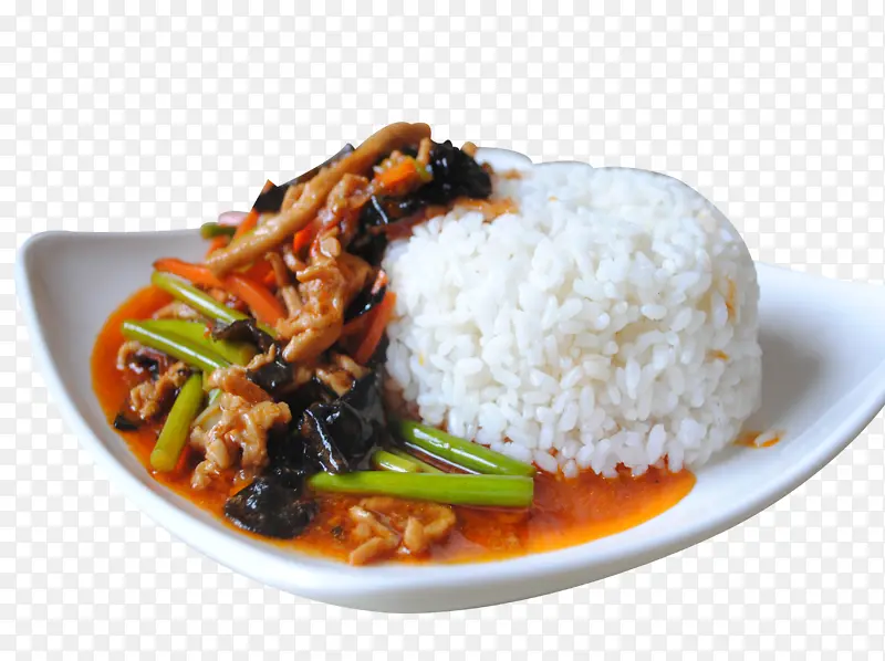 木耳肉丝盖饭