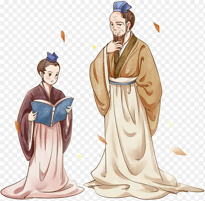 教师节古代老师给学生讲课