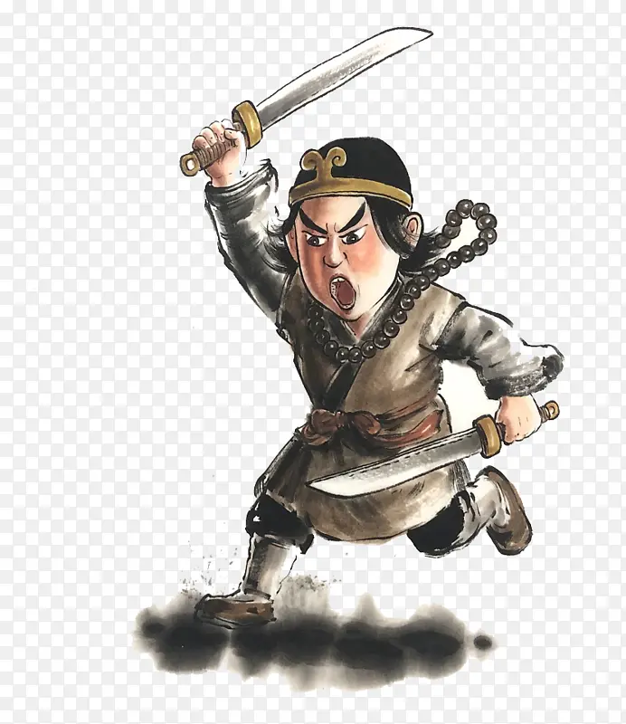 手绘卡通水浒英雄武松PNG图片素材下载_图片编号11173846-PNG素材网