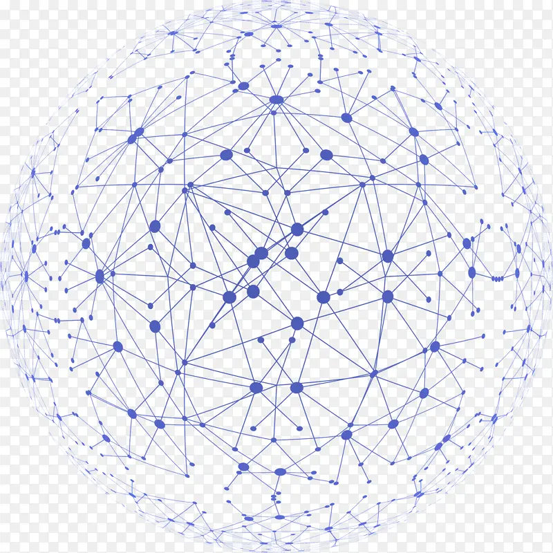 科技感线条球形网状连接