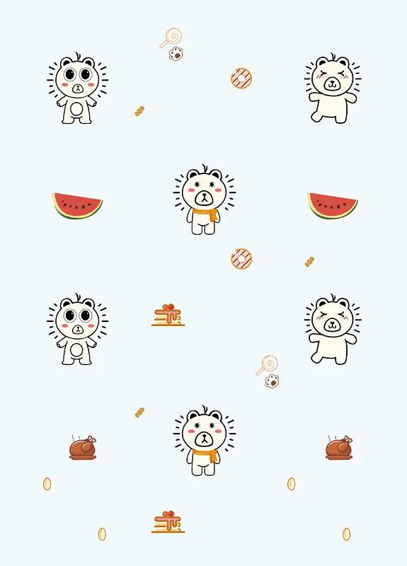 小白熊和他的小零食