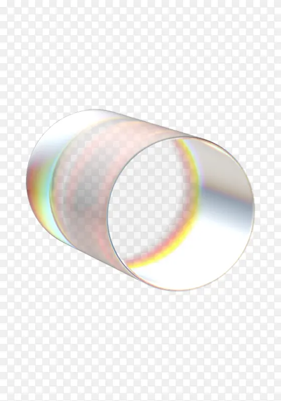 立体水晶透明金边圆柱体