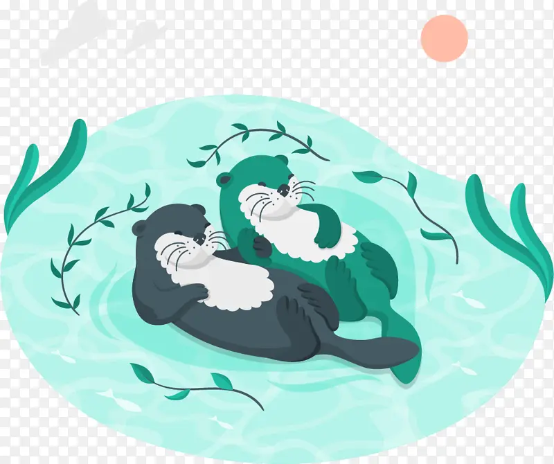 动物扁平设计素材