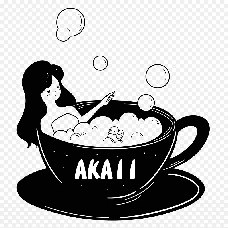 杯子里的少女