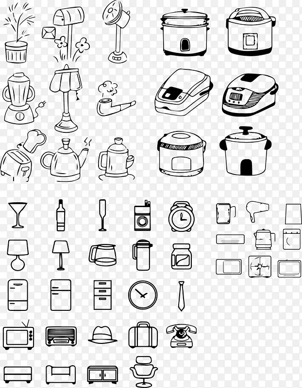 家具电器矢量图
