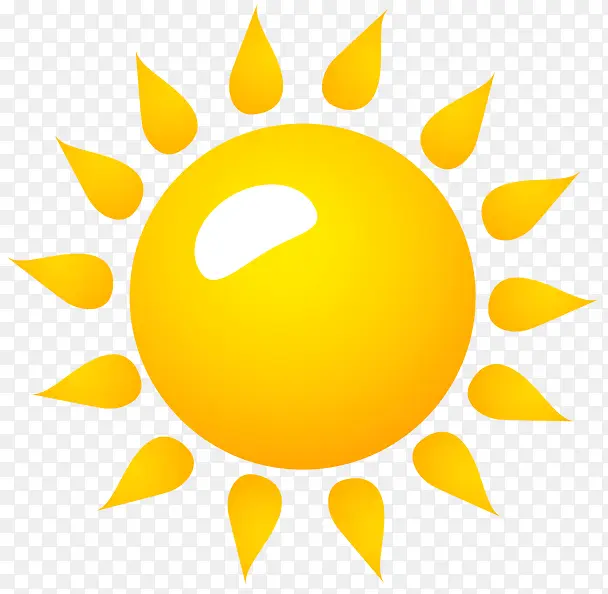 橙色的卡通太阳