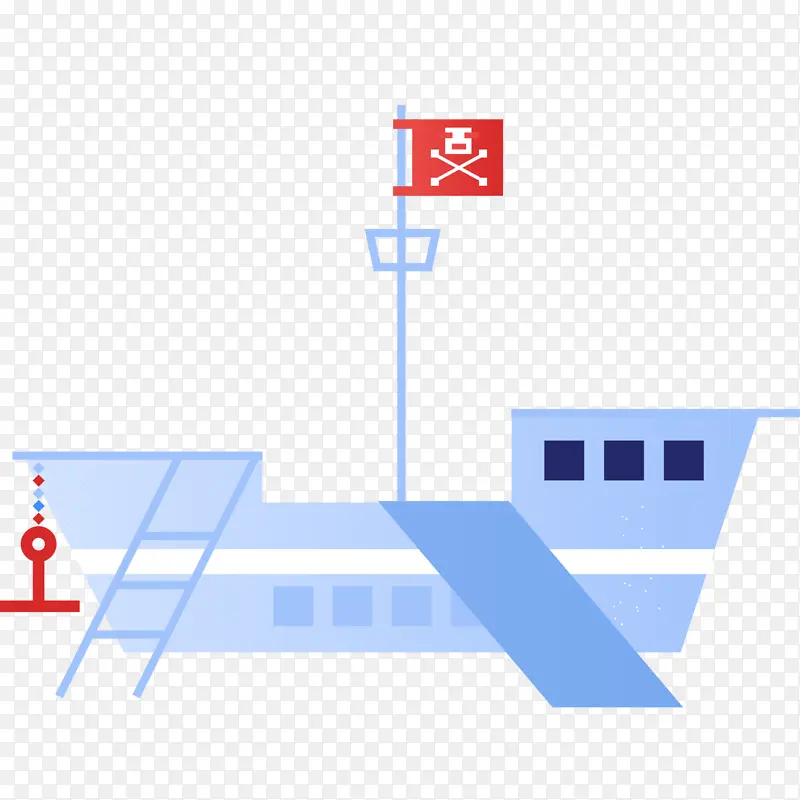 轮船卡通矢量图