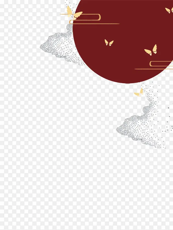 国潮圆月夜色