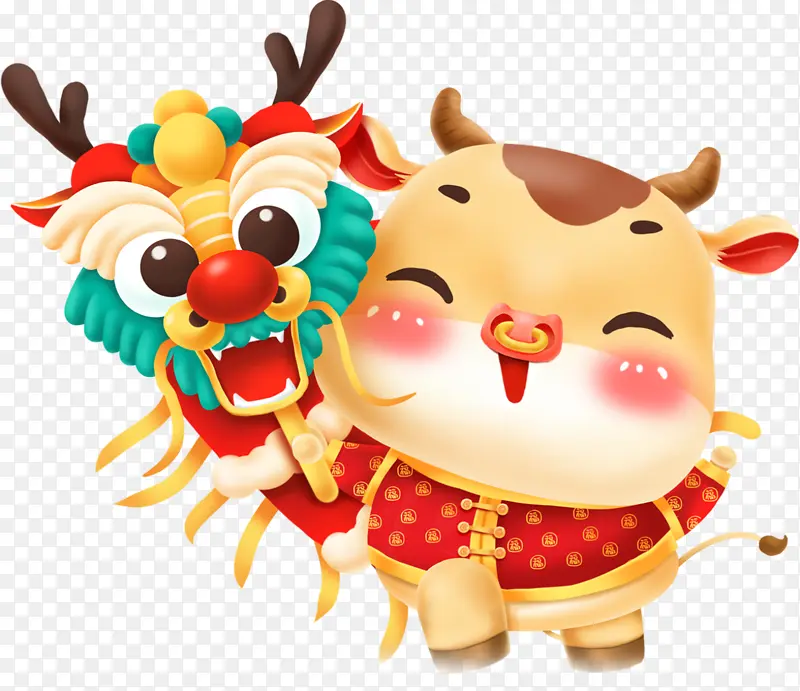 卡通牛年吉祥物