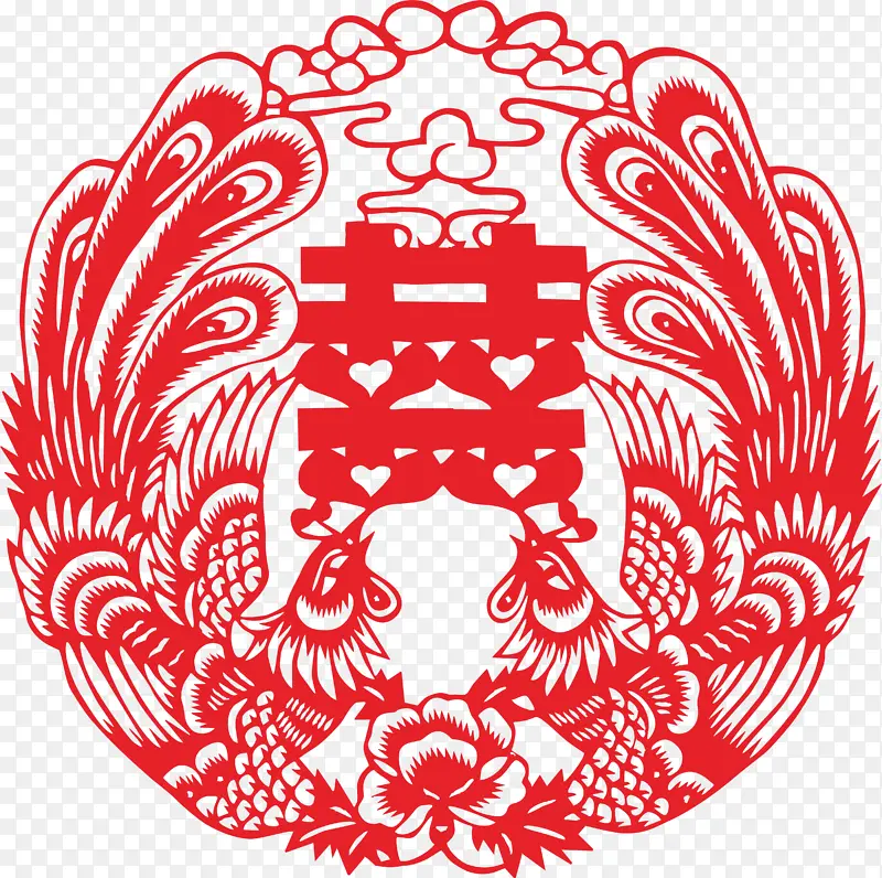 传统剪纸元素