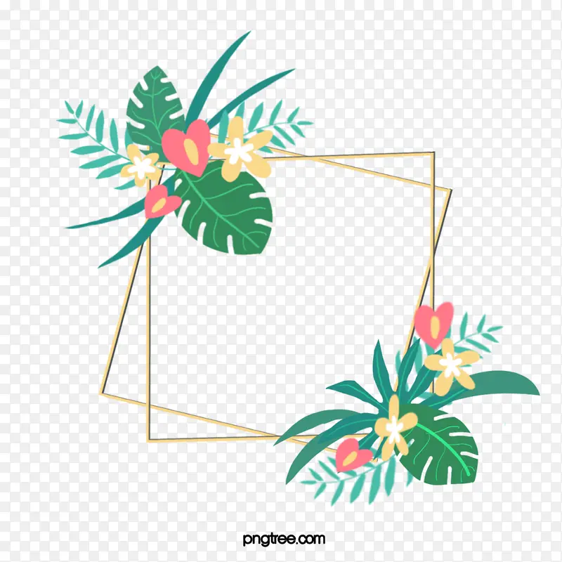 花朵植物边框图片素材