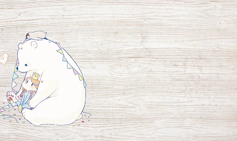 熊猫木纹白色小清新