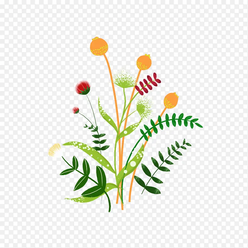 多植物花朵组合免抠图