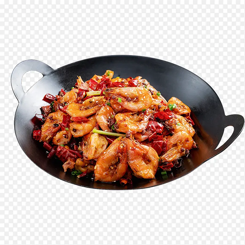 干锅麻辣鲜虾煲