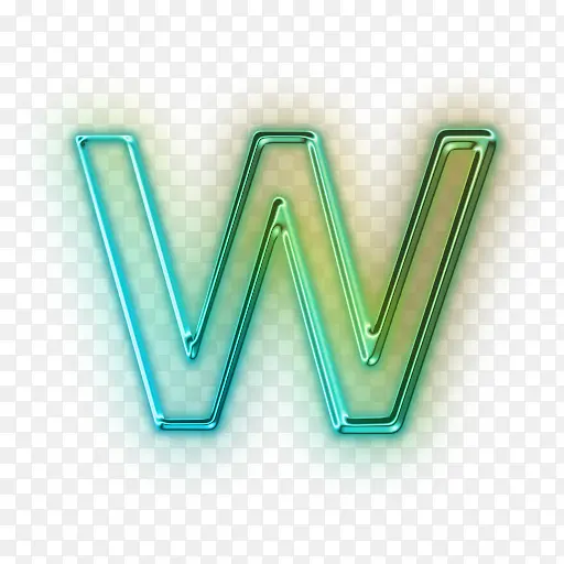 绿色特效字母W