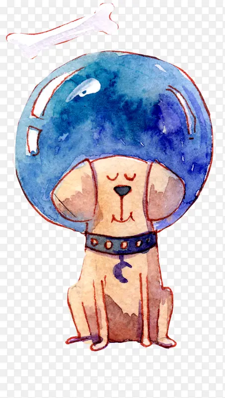 彩绘太空狗狗