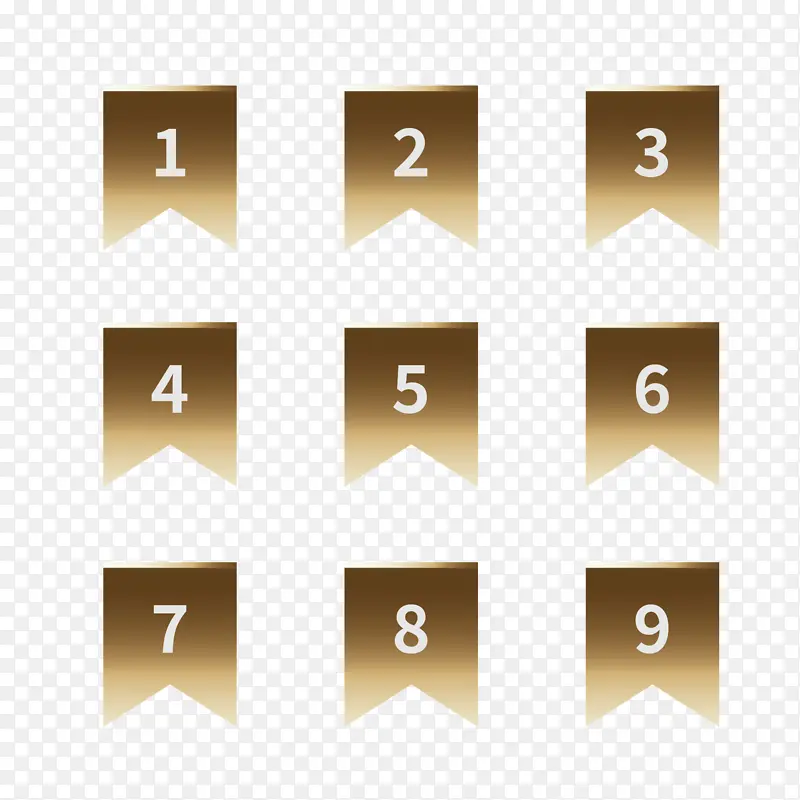 金属质感数字条幅