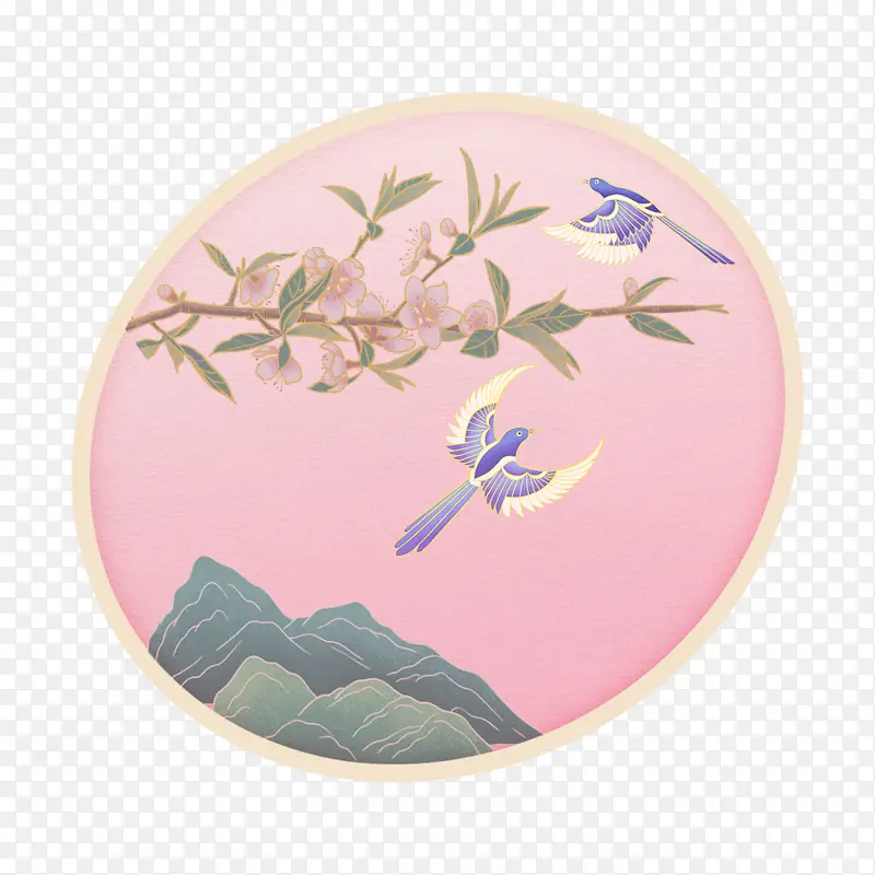 七夕情人节扇面