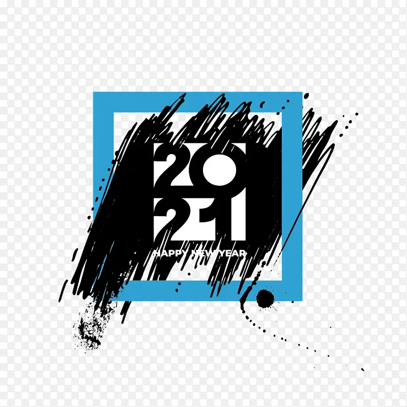 2021蓝色数字