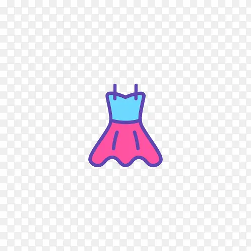 图标 红蓝图标 服装图标 连衣裙icon