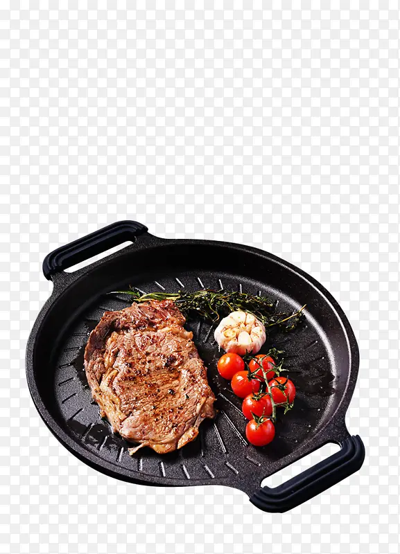 烤盘煎牛排配菜