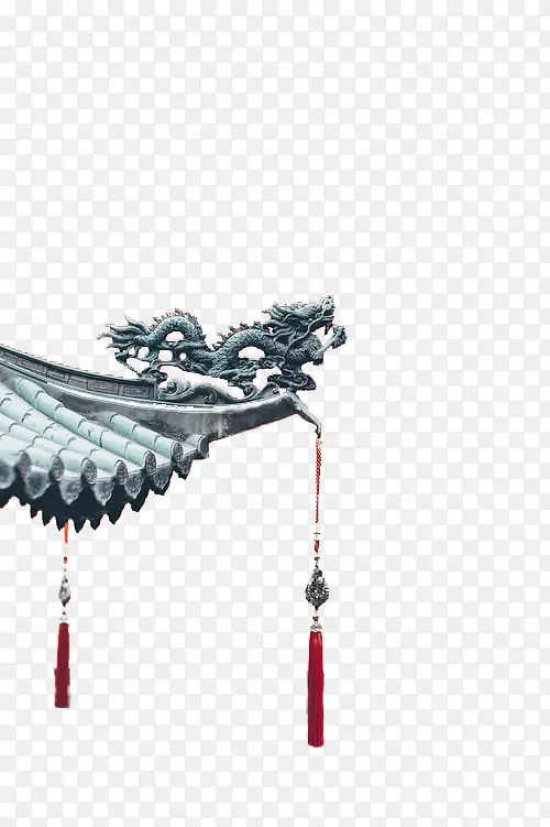 中国风屋檐雕塑