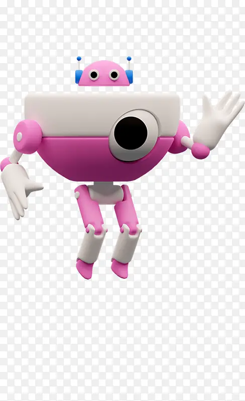 游戏3d图标粉机器人