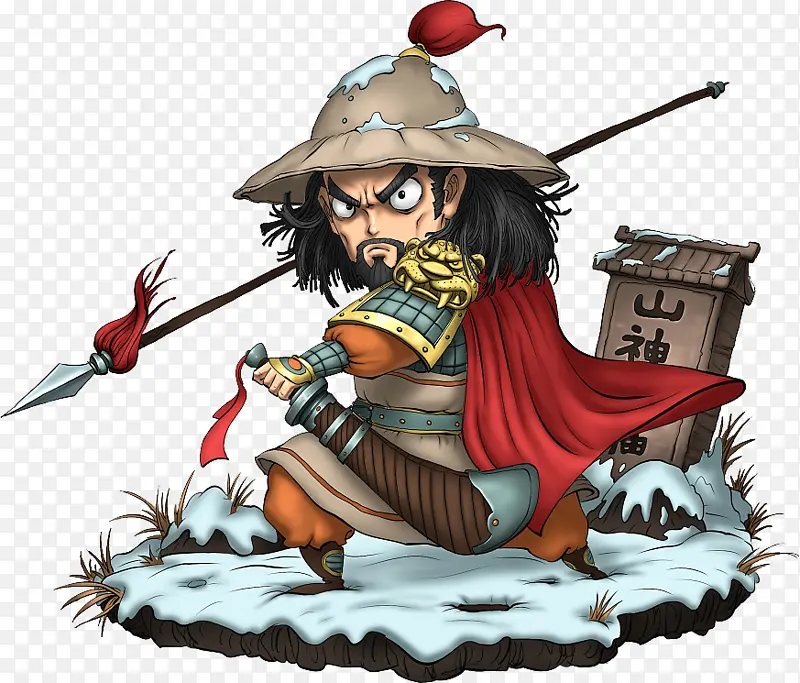 创意卡通水浒人物林冲