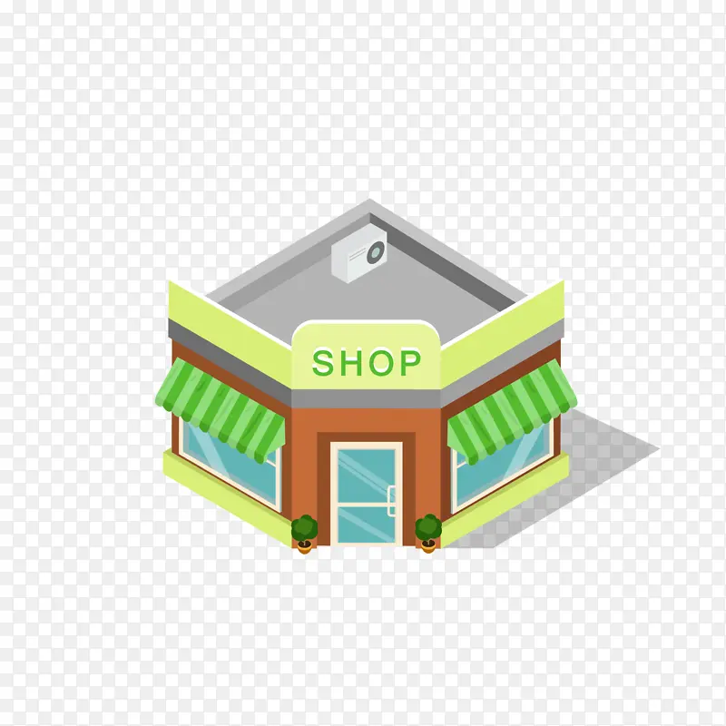 2.5D多边形建筑商店PNG图片素材下载_图片编号11204587-PNG素材网