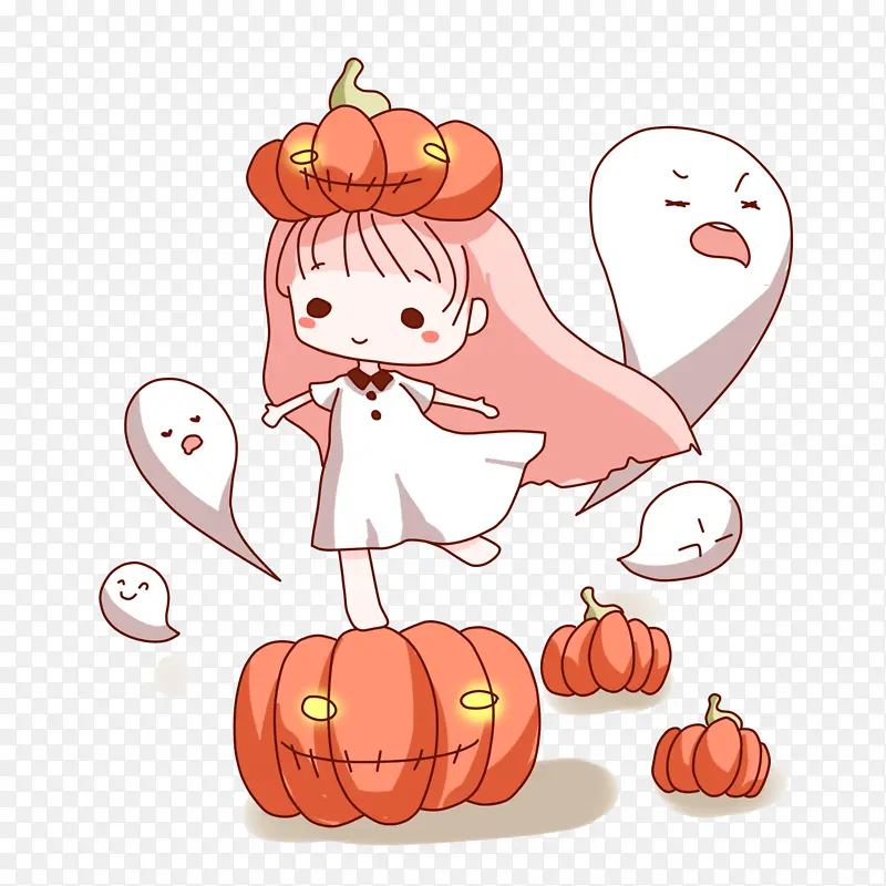万圣节可爱小魔女